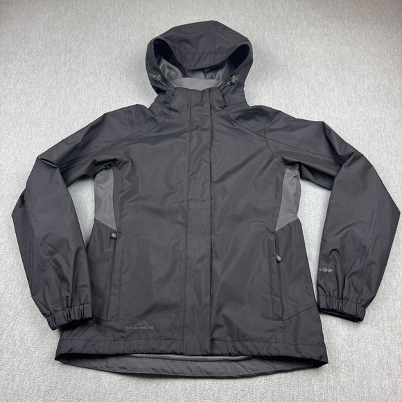 Eddie Bauer Jackets & Blazers - Eddie Bauer Jacket Womens XS Black Weatheredge‎ Windbreaker Hooded Rain Outdoor
